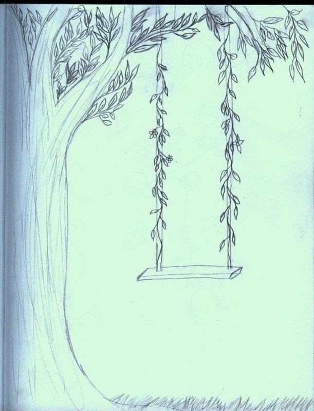 Рисунок леса для срисовки