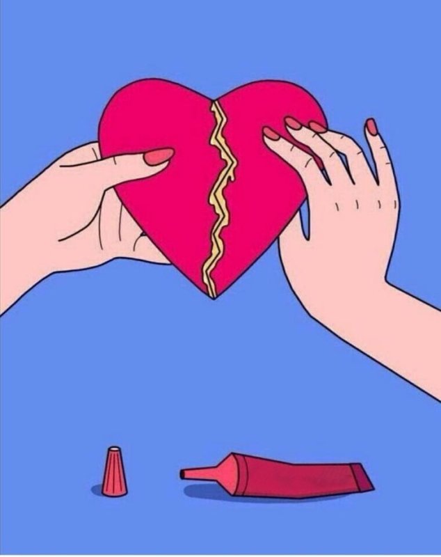 Сердце склеенное пластырем