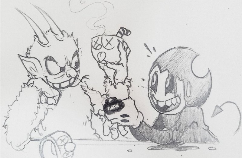 Cuphead Дайс и БЕНДИ