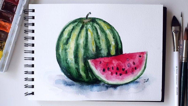 Рисунки акварелью для срисовки