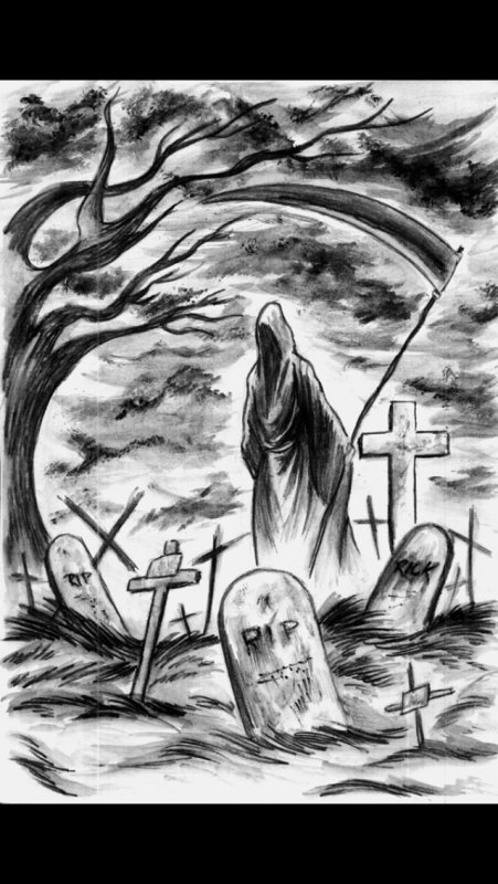 Рисунки карандашом смерть