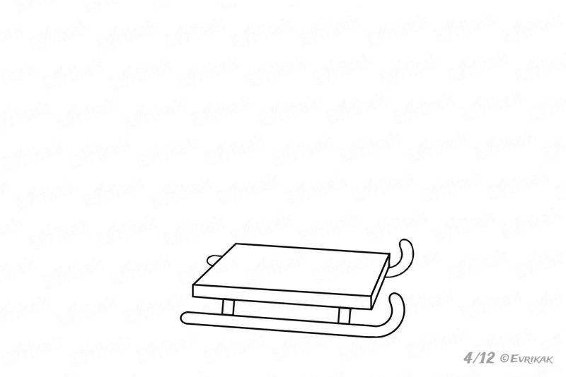 Сани раскраска