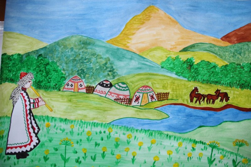 Рисунок на тему родной край