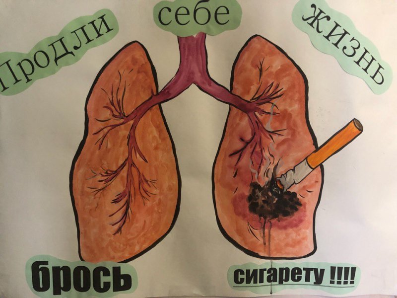 Постер о вреде курения