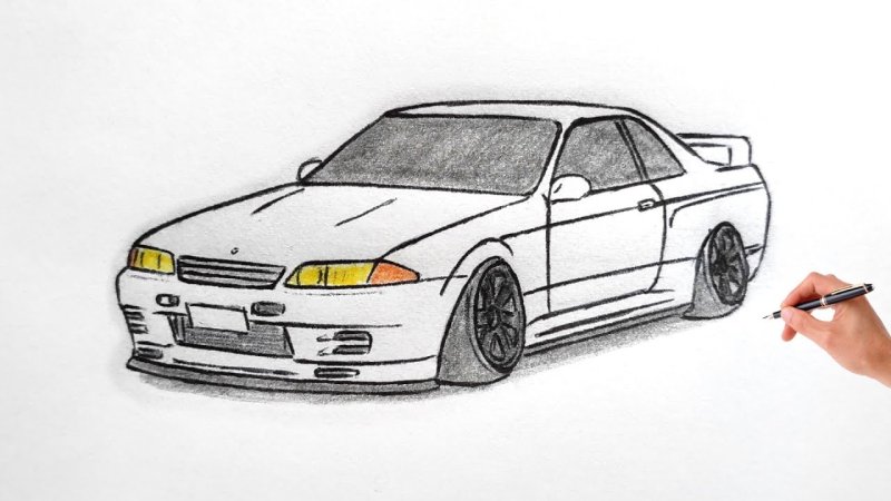 Nissan Skyline r32 рисунок