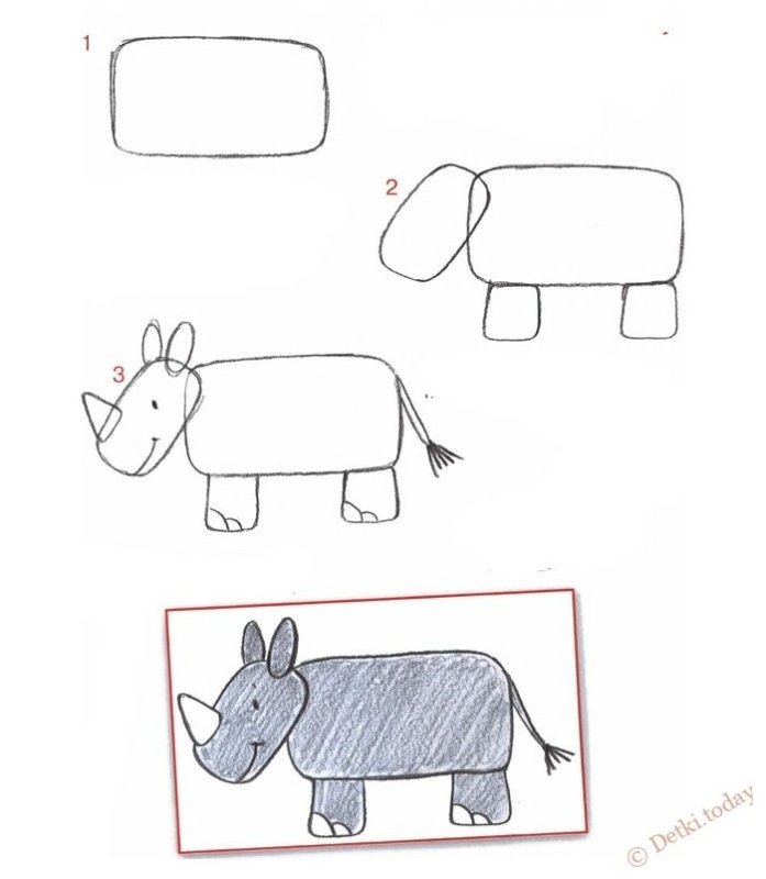 Рисунки пошагово