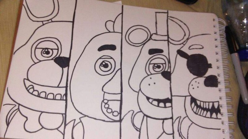 раскраска фнаф 1