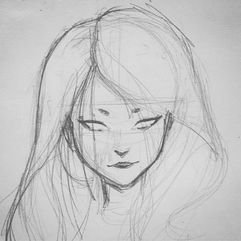 Рисунок девочки карандашом