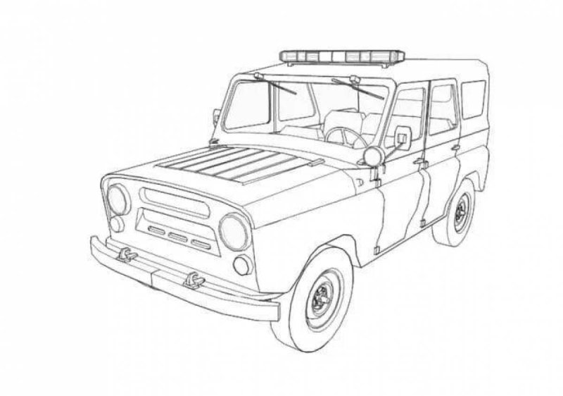 УАЗ 31514 раскраска