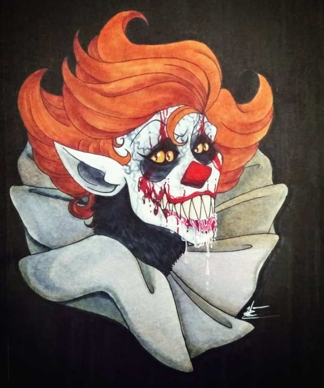 клоун пеннивайз 2017 арт страшный