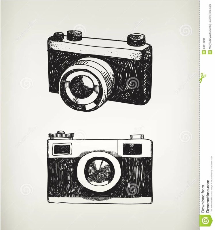 Нарисованный пленочный фотоаппарат