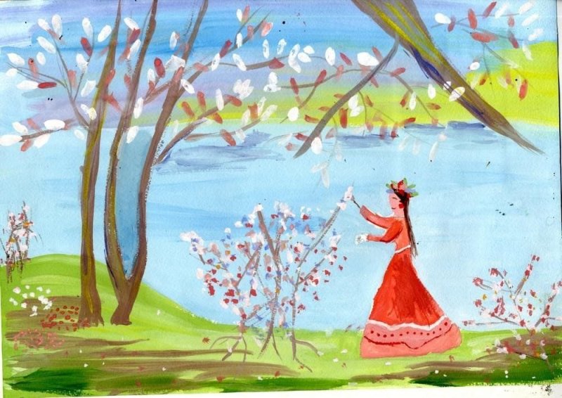 Рисунок на тему весенний праздник