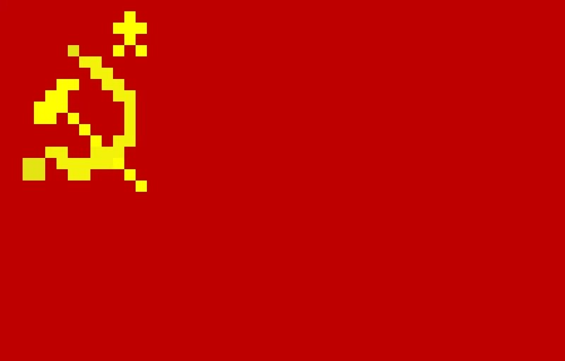 Флаг СССР пиксель арт