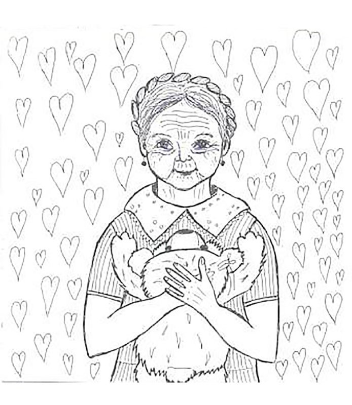 раскраска бабушка