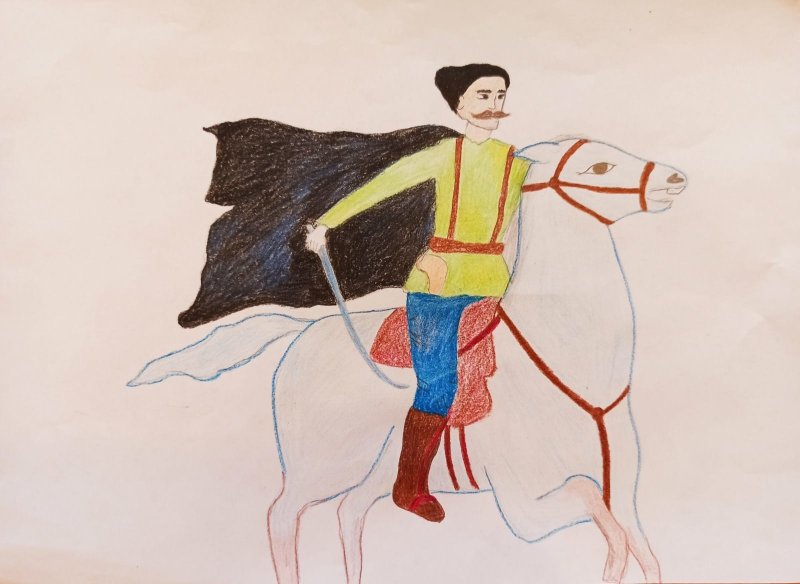 Чапай рисунок детский