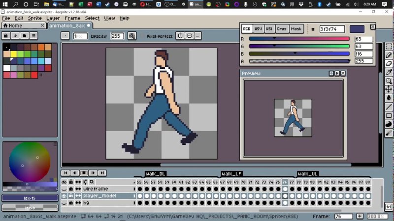 Палитры для Aseprite