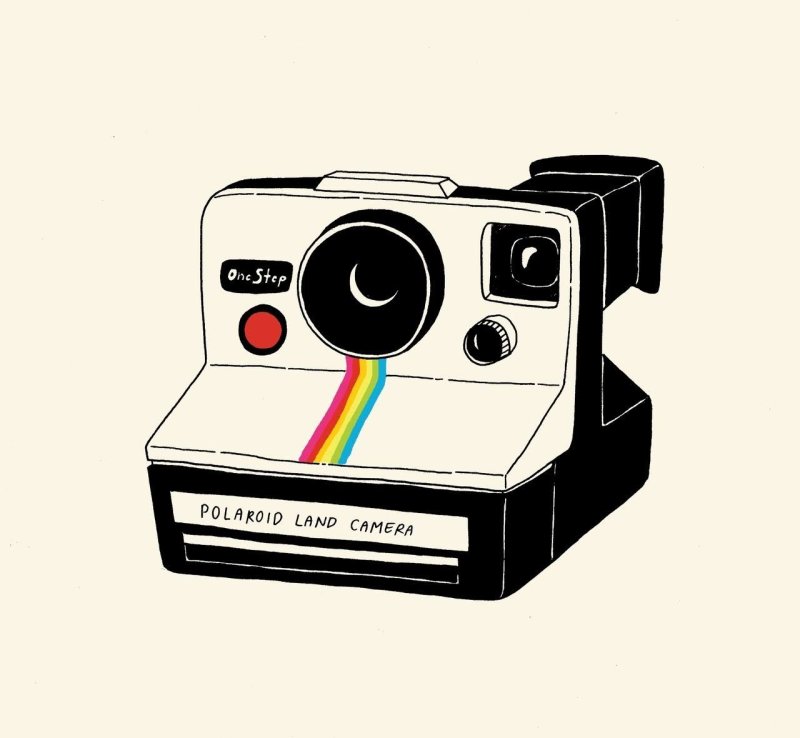 Фотоаппарат полароид арт