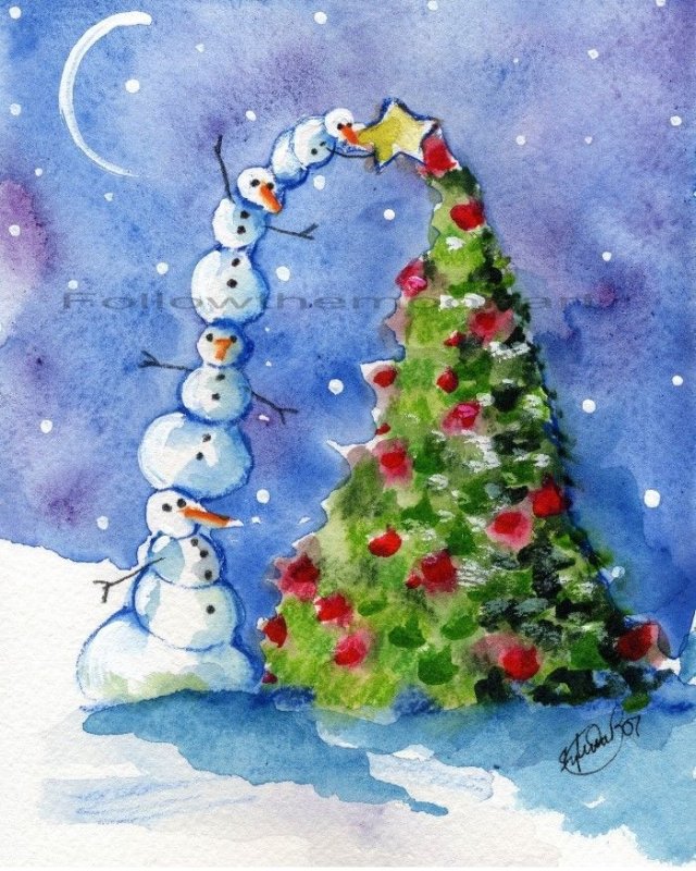 Красивые рисунки на новый год