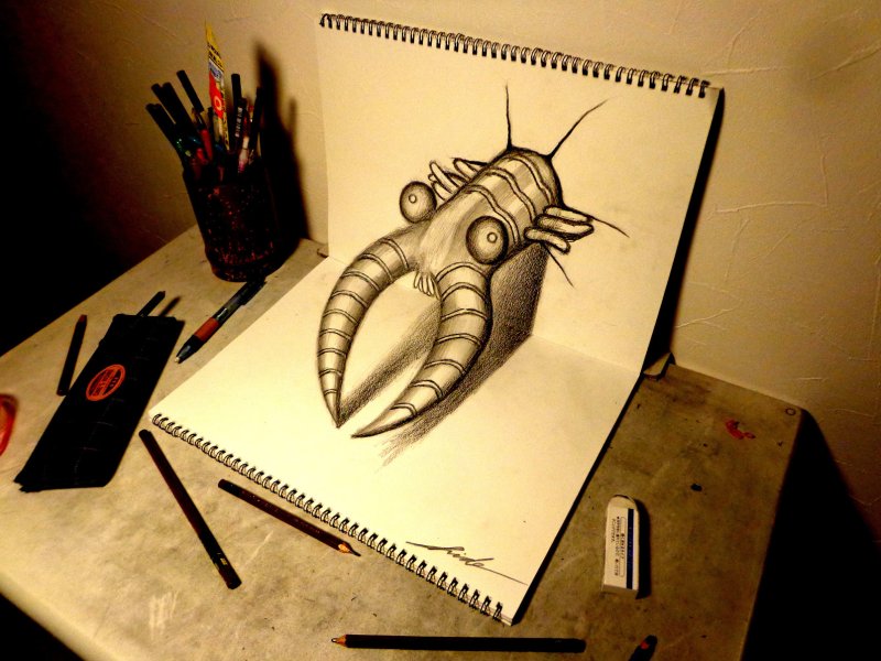 3d рисунки карандашом