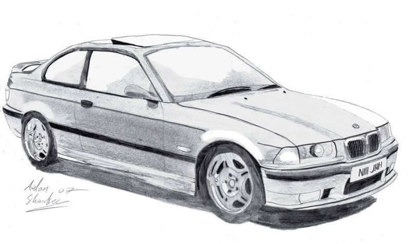 BMW м3 e36 рисунок