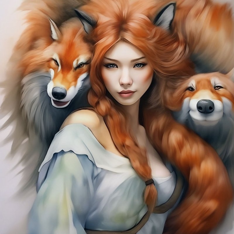 Лиса рисунок