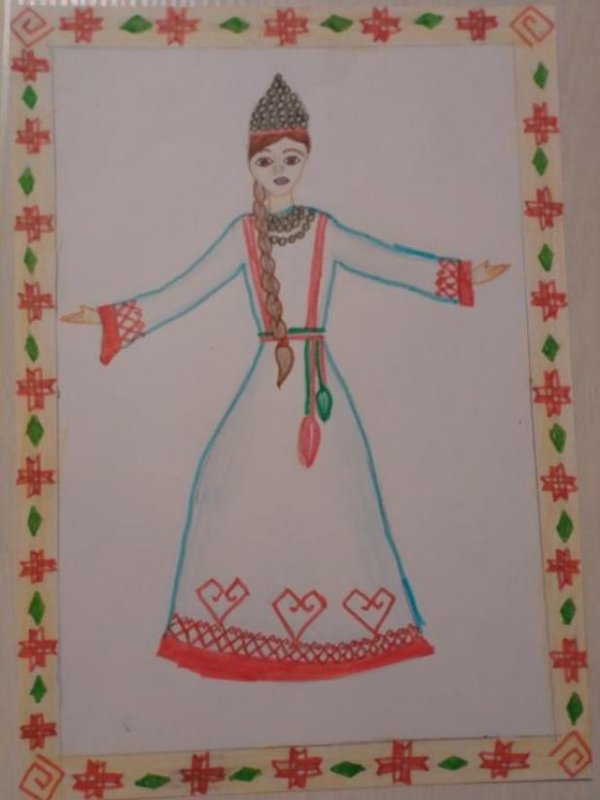 Народный костюм чувашей рисунок