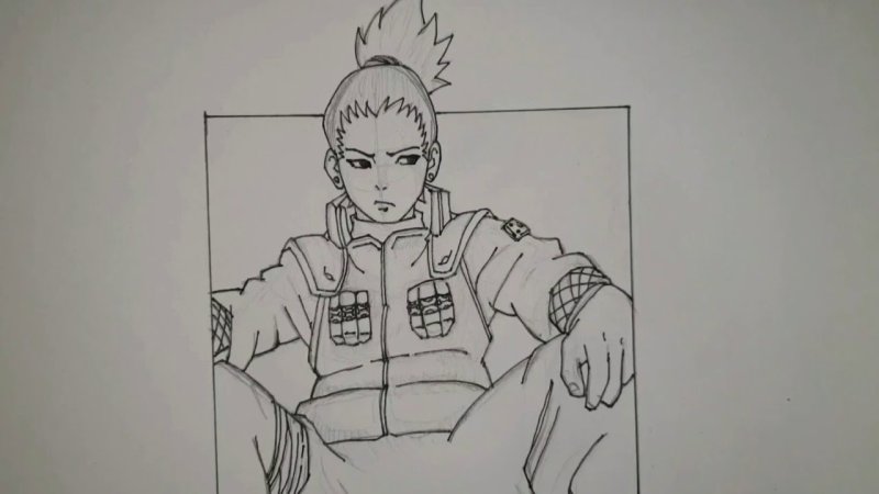 шикамару раскраска