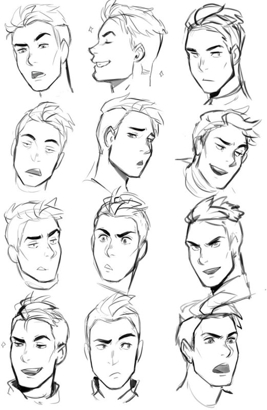 Референсы мужского лица для рисования
