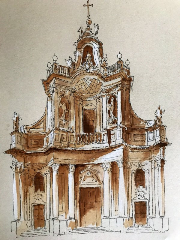 Архитектура Барокко в Италии рисунок
