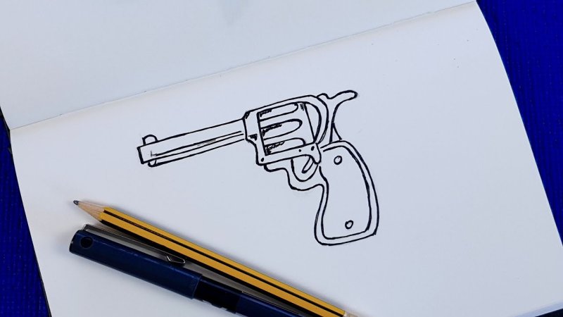 Пистолет рисунок для детей