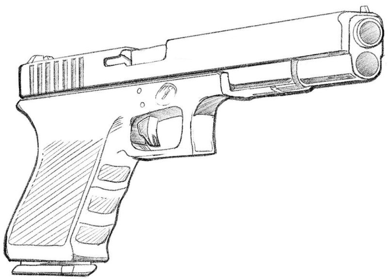 Пистолет Glock 18 чертеж
