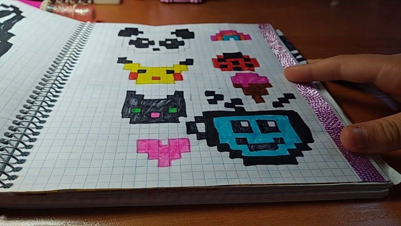 Рисунки по клеточкам телефон