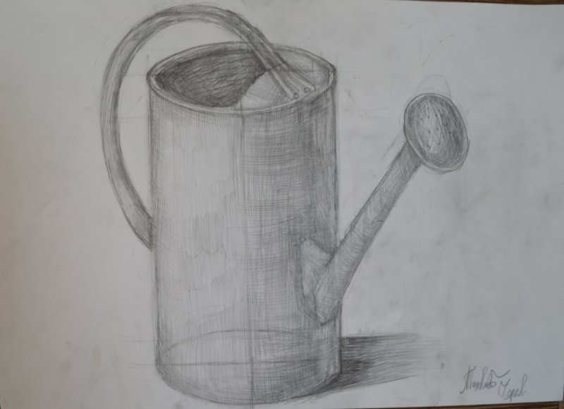 Лейка рисунок карандашом