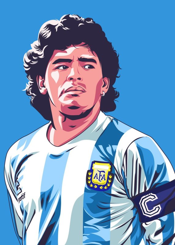 диего армандо марадона в рисунке