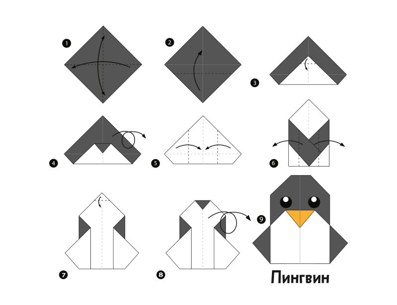 Оригами Пингвин