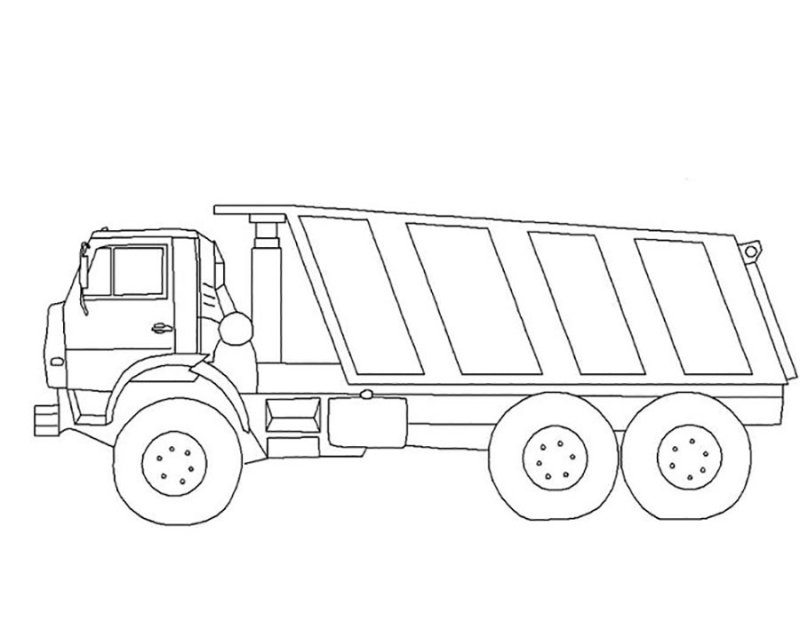 КАМАЗ 55111 раскраска