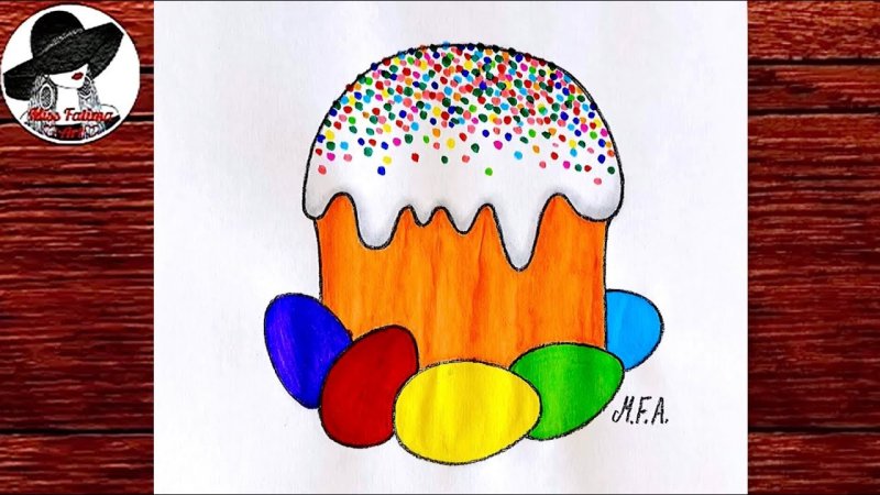 Кулич рисунок