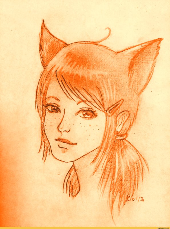 девушка лисица