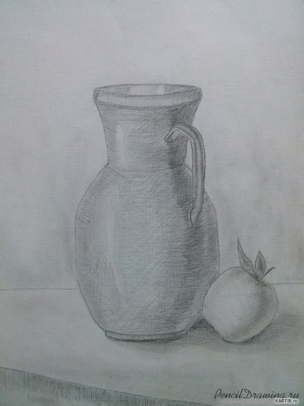 Натюрморт рисунок карандашом