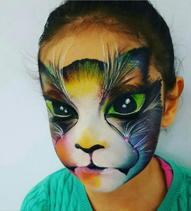 Кошачий грим для детей