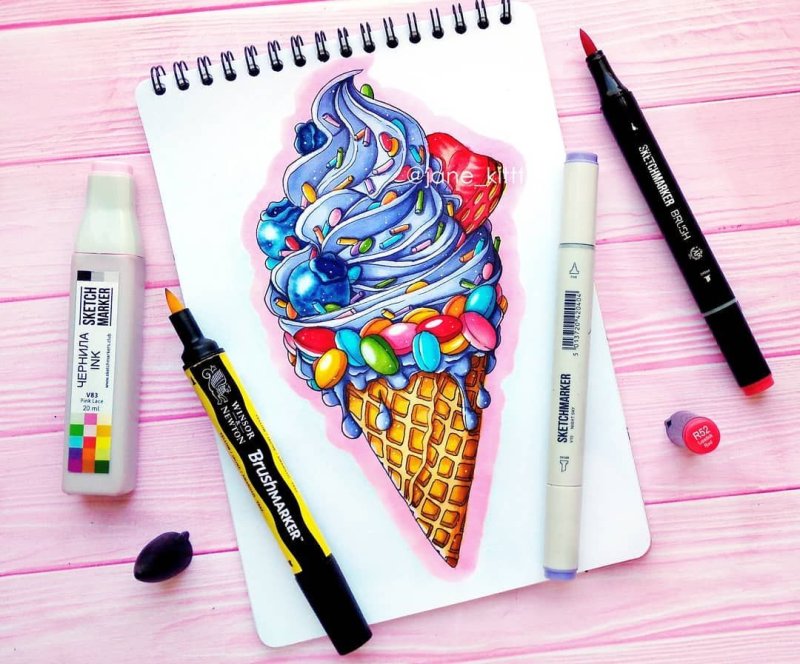 Рисунки маркерами