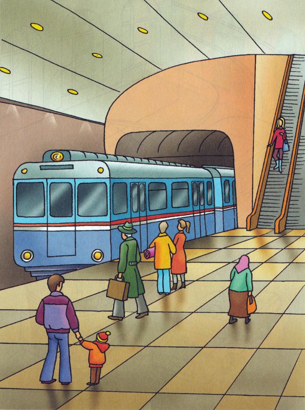 Метро рисунок