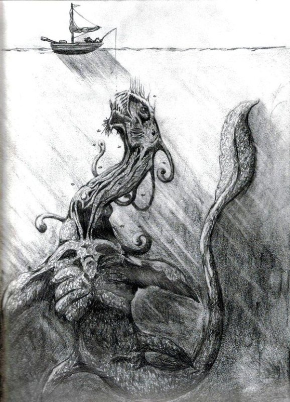 Рисование морских чудовищ