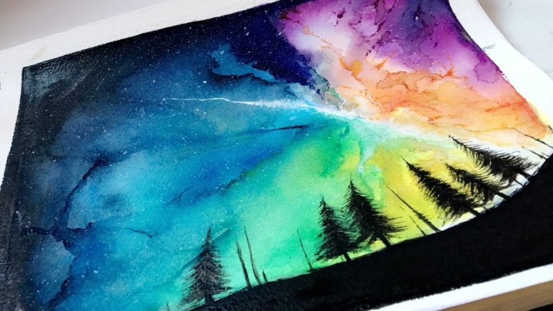Рисунки красками
