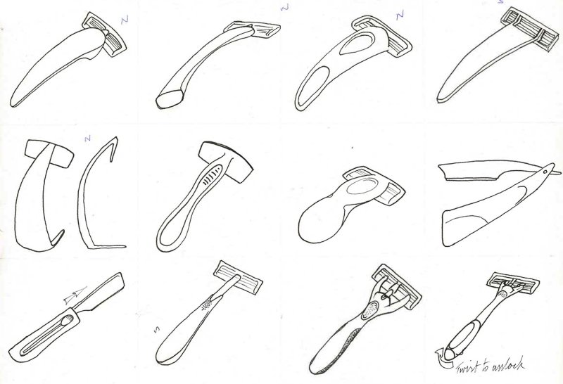 Бритва нарисованная