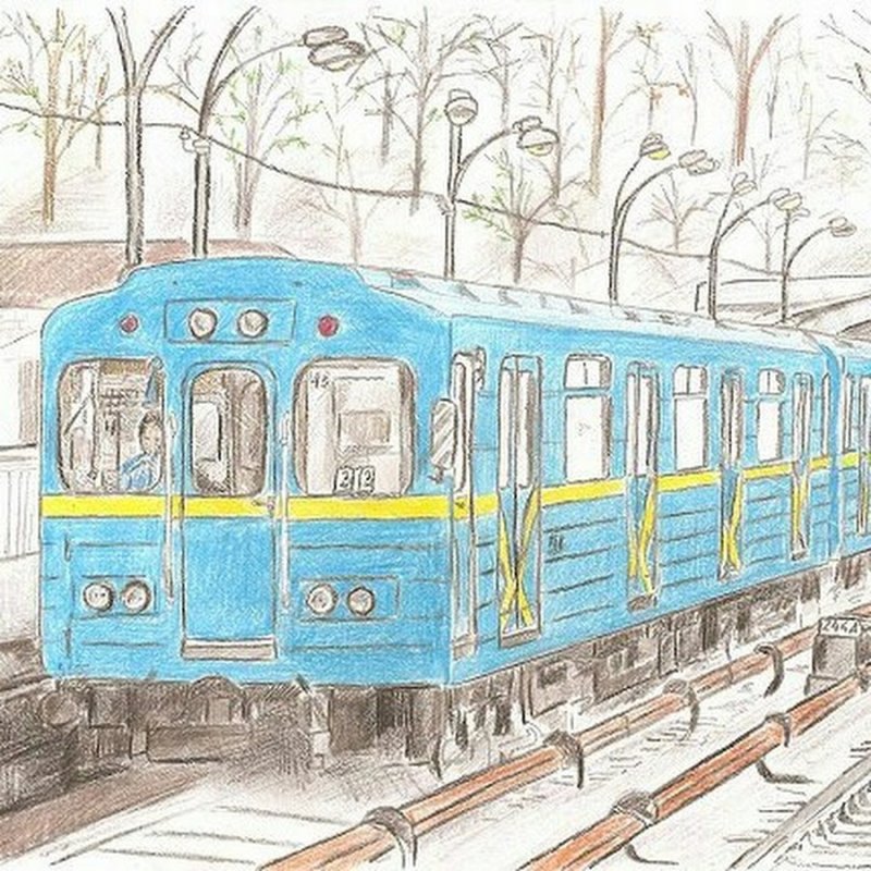 Метро рисунок