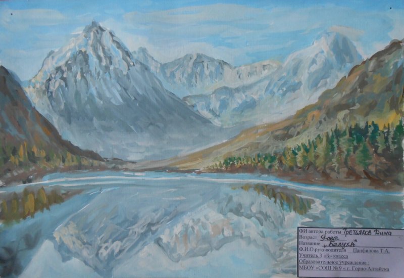 Гора Белуха рисунок