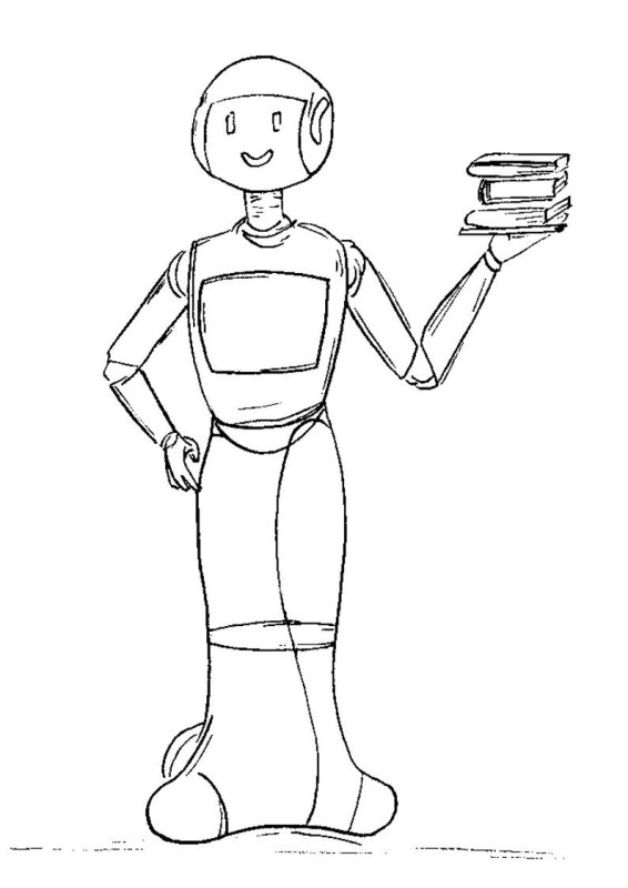 рисунок робота помощника