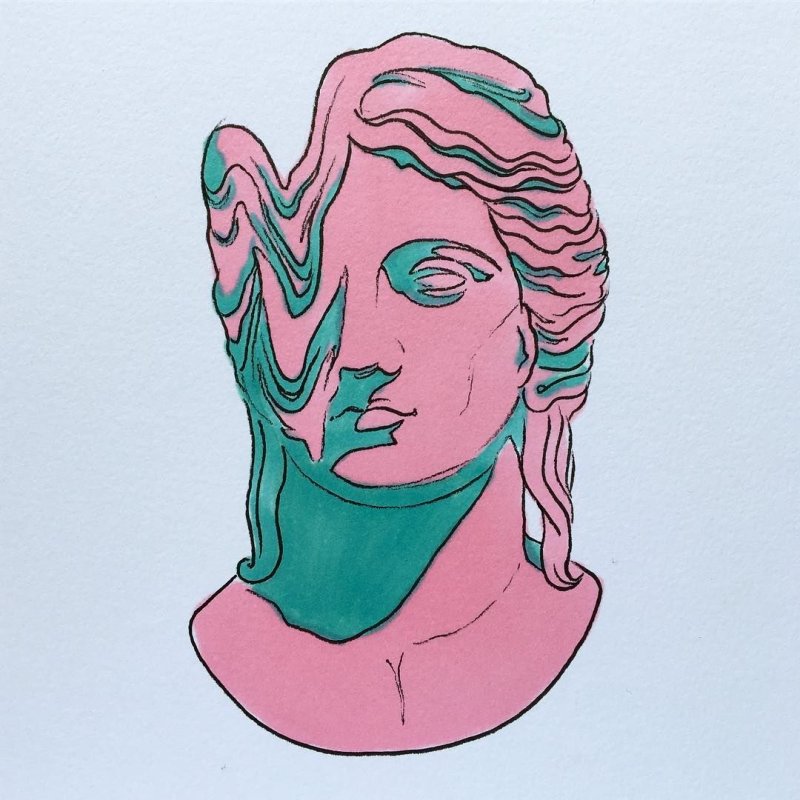 Давид Микеланджело vaporwave