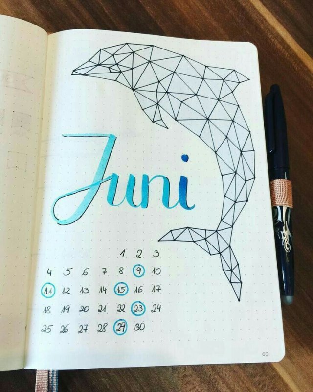 Идеи для календаря в скетчбуке